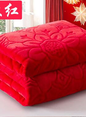 冬法季加厚保暖兰绒毛毯床瑚绒单午睡盖珊毯QTQ法兰绒毯子小毛毯