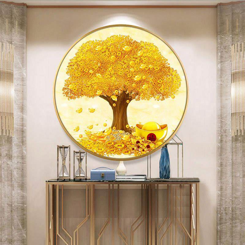 新款直销2021年钻石画满钻新款客厅发财摇钱树点贴十字绣砖石秀粘,居家布艺,钻石绣,淘宝优惠券,粉丝福利购,淘宝优惠卷