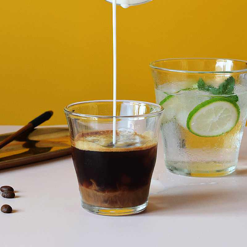 新款直销柠檬玻璃杯ins风高硼硅家用杯子耐热大容量茶杯透明水杯8