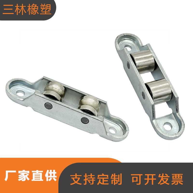 新款直销老式推拉门塑钢配件轨道双轮铝合金滚轮80/88型门窗滑轮8
