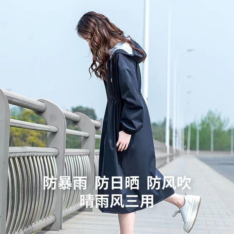 新款直销雨衣女全身时尚韩版长款风衣电动车成人徒步旅行防晒防水