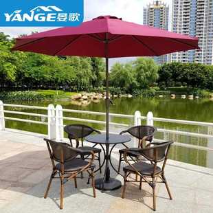 新款 直销户外星巴桌椅藤椅民宿庭院咖啡厅酒吧奶茶店阳台外摆现代