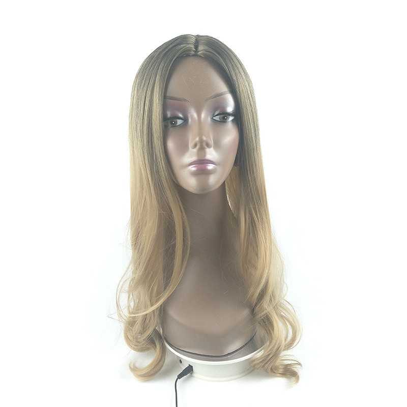 新款直销亚马逊新品假发女长卷发渐变色欧美时尚化纤假发wigs跨境