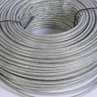 新款直销包塑钢丝绳镀锌涂塑钢丝绳带皮PVC透明晾衣绳包胶晾衣绳8
