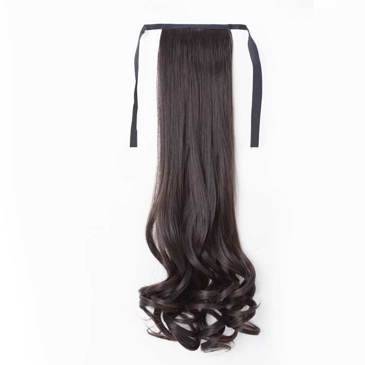 新款直销假发马尾女长卷发绑带式梨花大波浪逼真中长短款马尾辫子