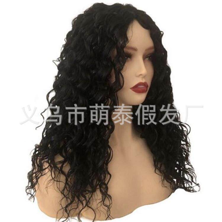 新款直销2020新款假发 欧美女士黑色小卷发 手工卷 缠卷 自然逼真