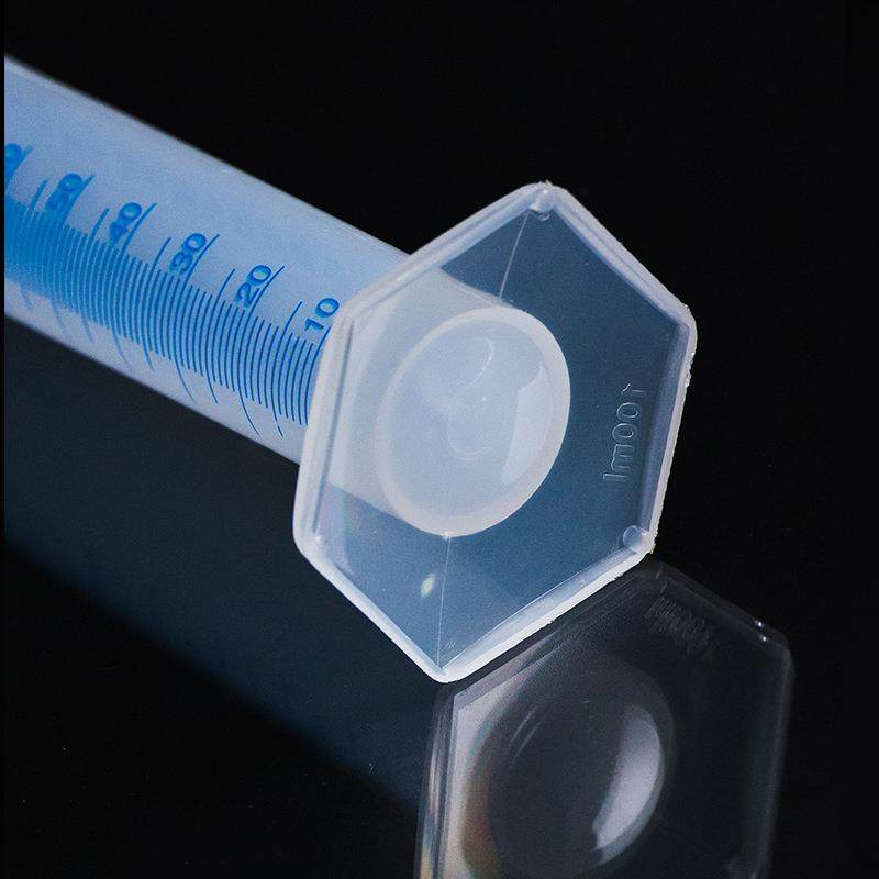 新款直销塑料量筒 10ml量筒双面刻度蓝线量筒 pp化工实验器皿量筒