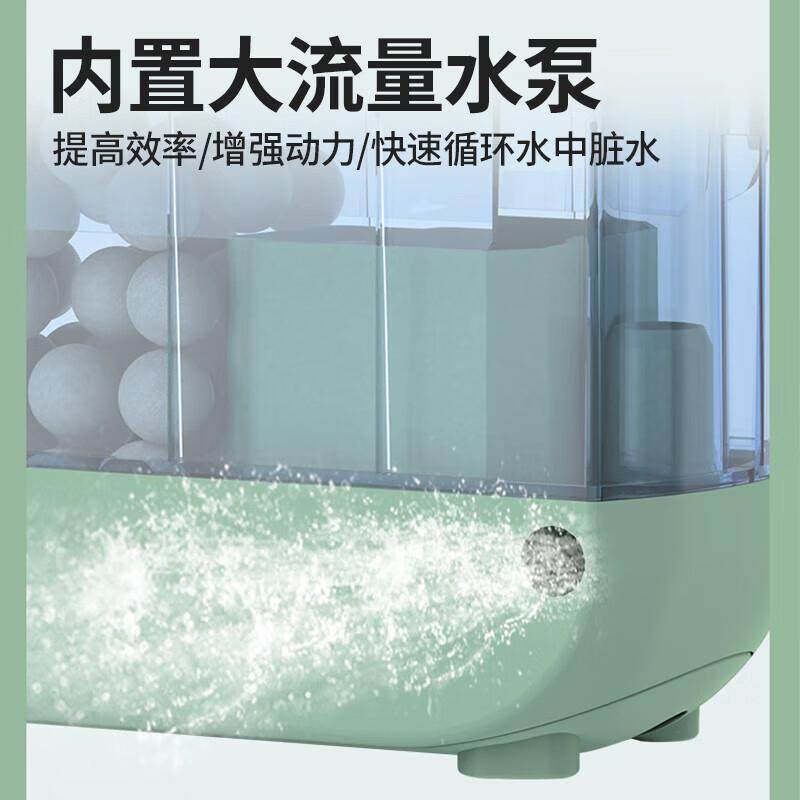 新款直销乌龟缸过滤器净水吸粪吸便免换水龟缸超低水位过滤器循环