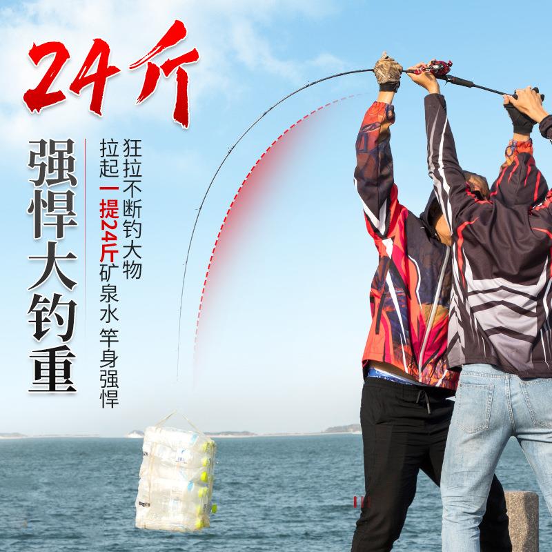 新款直销路亚竿直柄枪柄碳素L MH路亚杆钓鱼竿海竿纺车轮水滴轮路