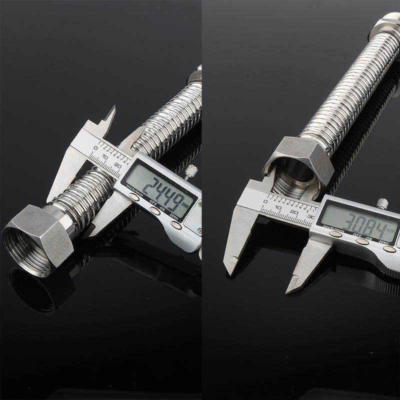 新款直销1寸不锈钢304波纹管DN25冷热防爆金属进水软管中央空调高