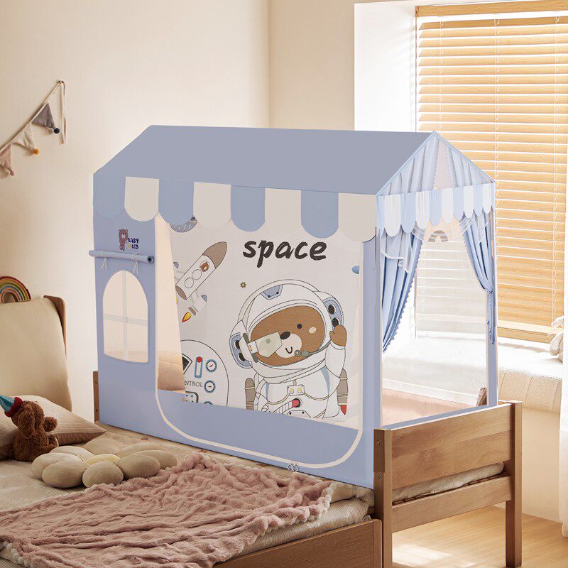 2025年新款拼接床蚊帐防摔儿童家用卧室婴儿床床上游戏帐篷定制