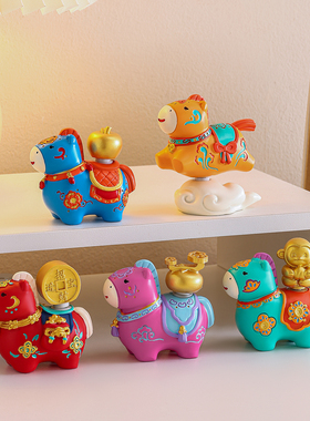 马上有钱2026马年吉祥物摆件