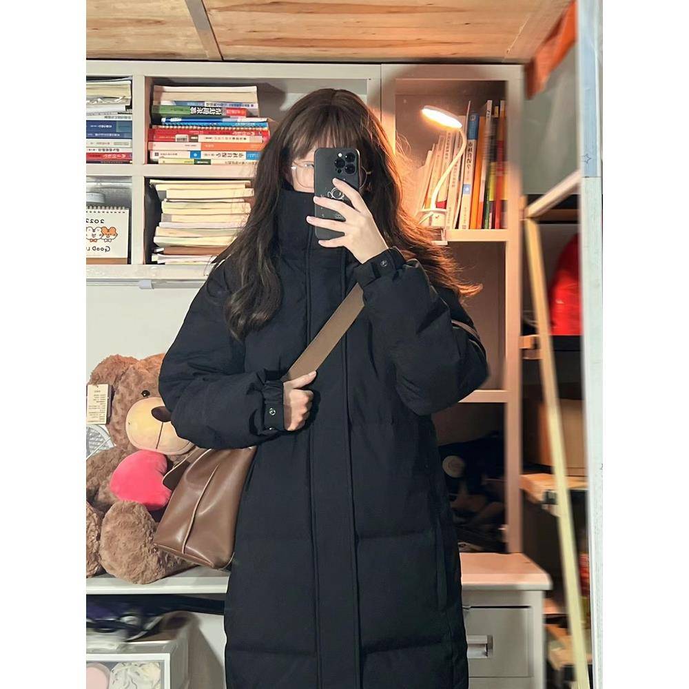 中戏羽绒棉服女2025冬季新款长款过膝棉衣加厚艺考爆款棉袄外套