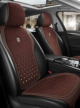 尼罗高河汽车坐垫款冬季羊毛短新毛绒冬天保暖73361加厚马鞍纯皮