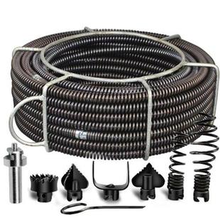 密管道疏通下水NGQ道弹簧工具真1mm加粗加猛6钢手电钻手摇疏通机