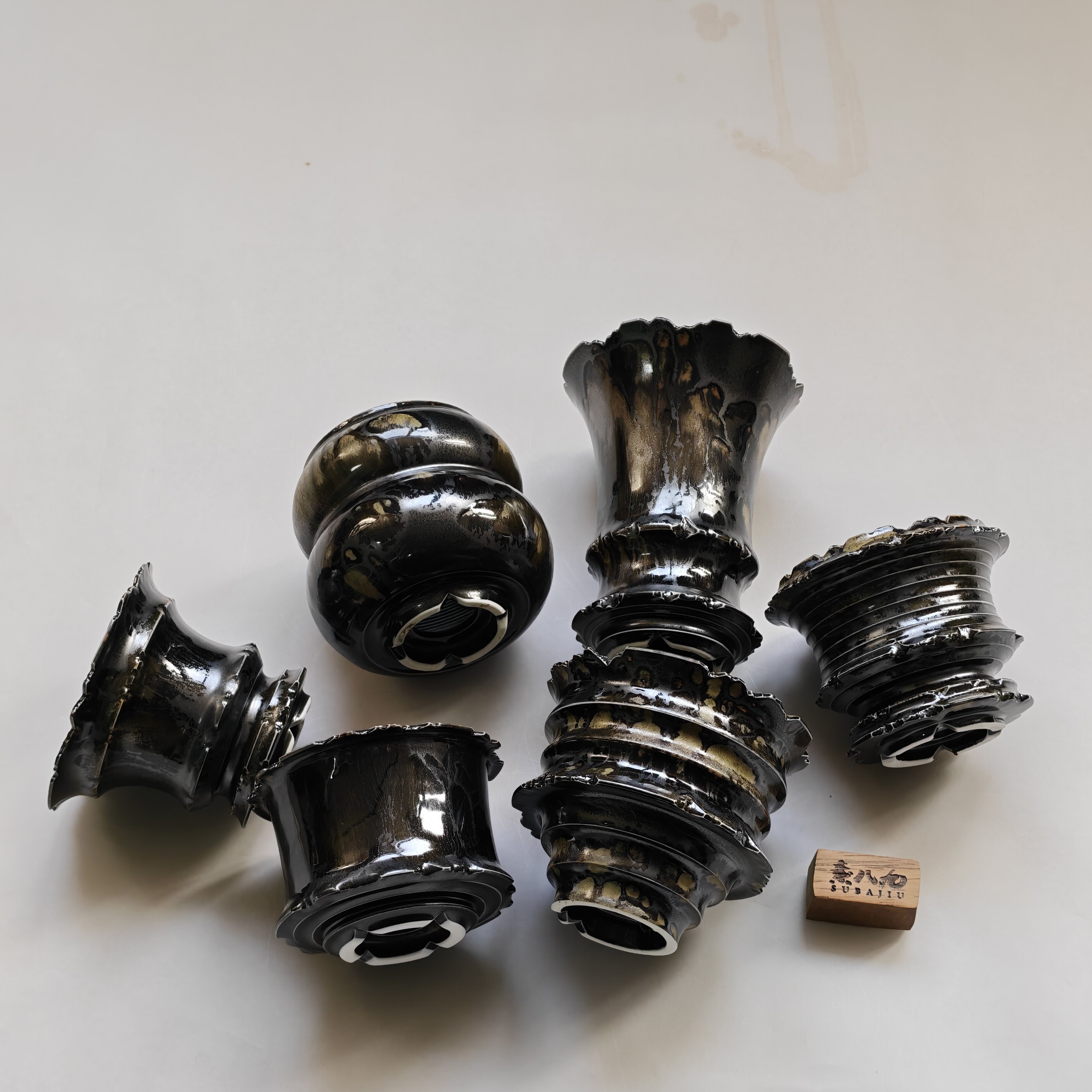 素八九日式复古诧寂风釉手工块根植物龙舌兰阳台简约多肉花盆陶瓷,鲜花速递/花卉仿真/绿植园艺,花盆,淘宝优惠券,粉丝福利购,淘宝优惠卷