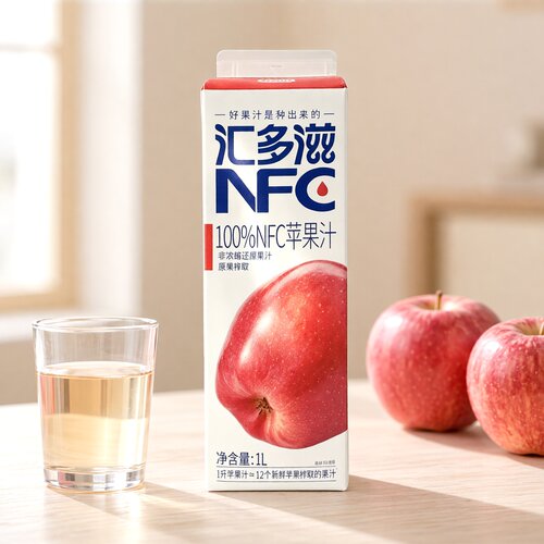 【限用日期2026.10.22】汇多滋 100%NFC苹果汁1L