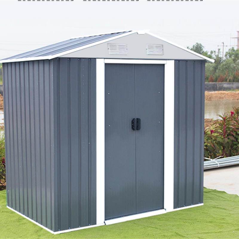 花园杂物屋户外移动房子花园储物工具房简易临时房简易活动铁皮房