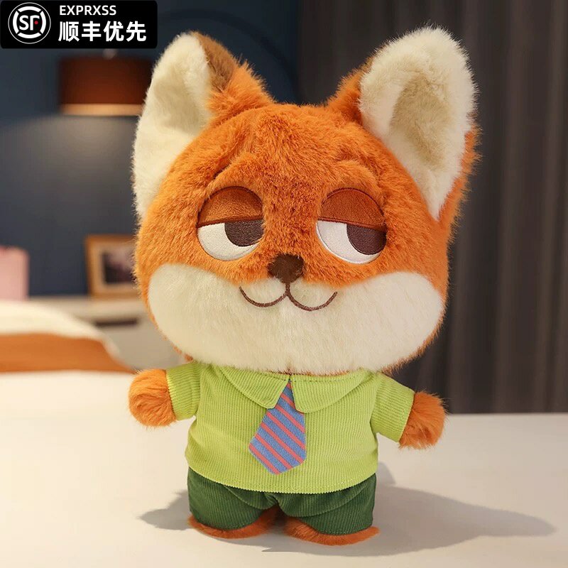 疯狂动物城朱迪尼克狐豹警官毛绒玩偶可爱萌糖桌办公仔送女友礼物