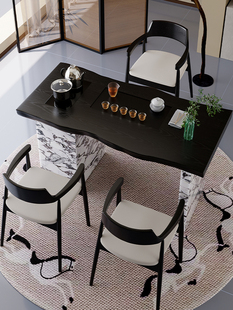 吉赠意式极简阳台精致小茶桌椅组合茶台轻奢现代高级感客厅家用