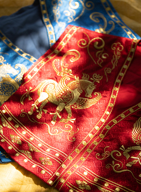 「翼马背子」萃CUI写意国风西域沙漠旅行刺绣背心马甲