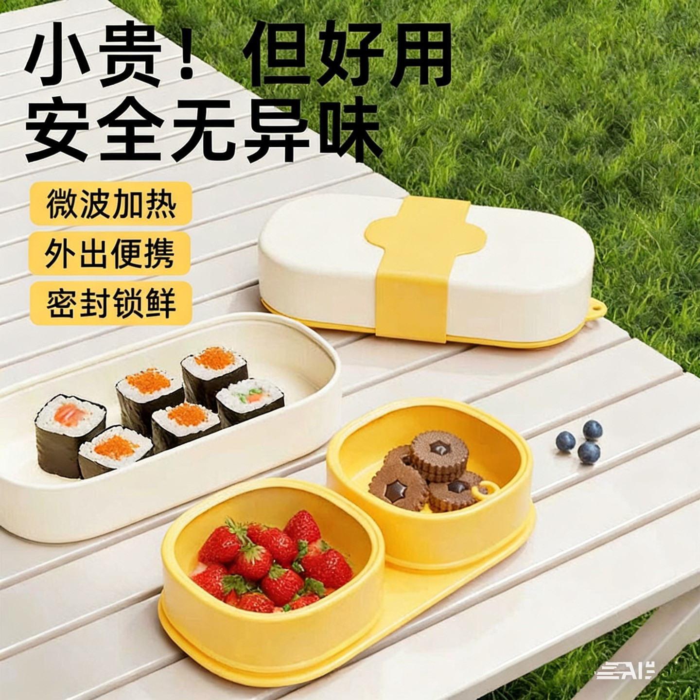 宝宝饭盒一体式吸盘分格硅胶餐盘婴儿学吃饭训练硅胶辅食碗3