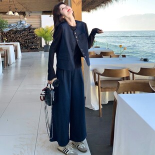 2026春季 C213 3件套休闲套装 直筒裤 P190K308 马甲打底衫 新款