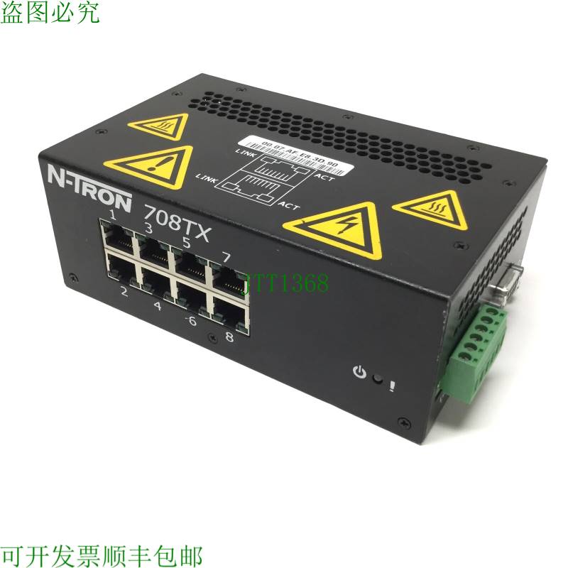 原装供应Red Lion N-Tron 708TX 托管工业以太网交换机,8 端口,10