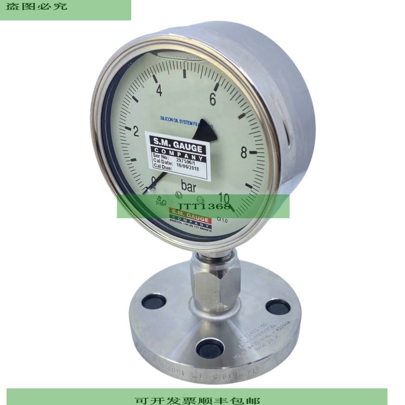 S.M. Gauge 316L Cl1.0 Manometer für industriellen Einsa