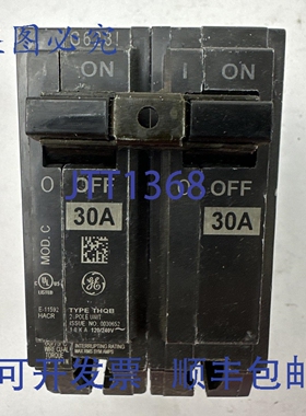 原装供应THQB2130 断路器 30安培 2极 120/240伏电 塑料有裂纹/缺