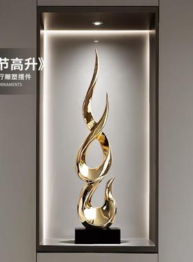 现代轻奢高级感细长高瘦办公室客厅电视柜玄关装饰品摆件艺术家居
