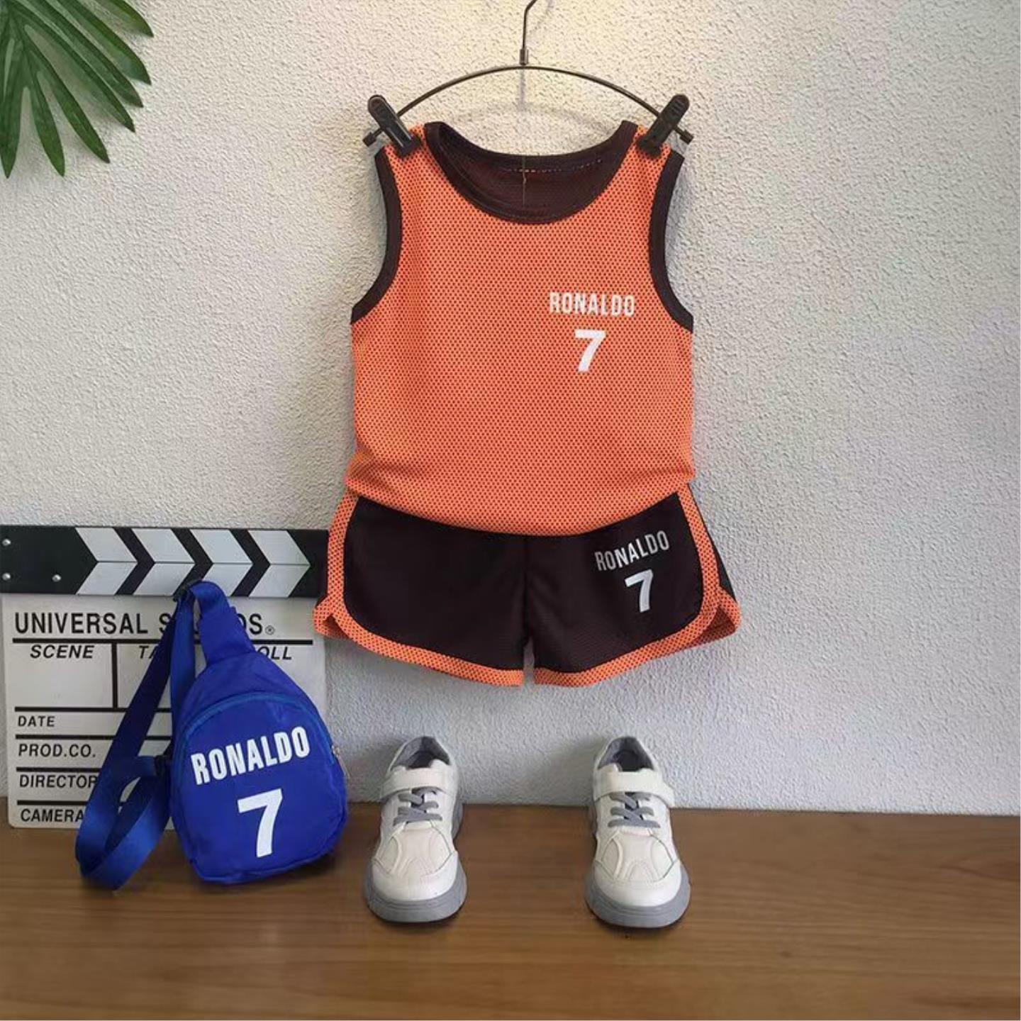 男童夏季背心套装小儿童无袖短裤夏装宽松薄速干衣服运动两件套潮