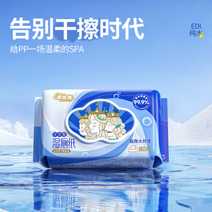 飘安纯水湿厕纸家庭实惠装私处擦屁屁股男女士孕妇80抽官方旗舰