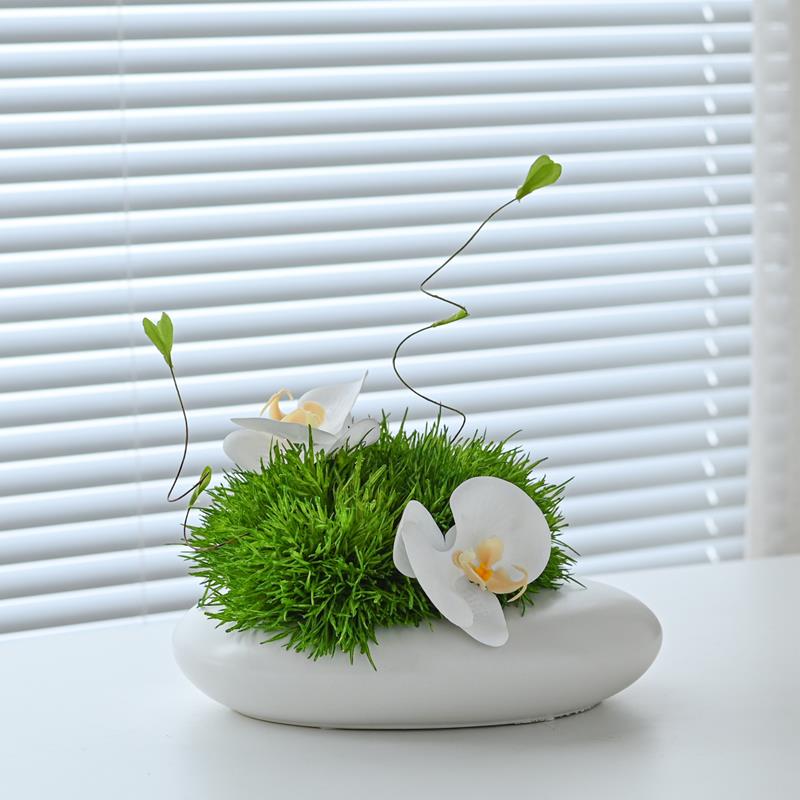 2米3米大餐桌花转盘中心插花演讲台花束主席台假花会议桌摆花摆件