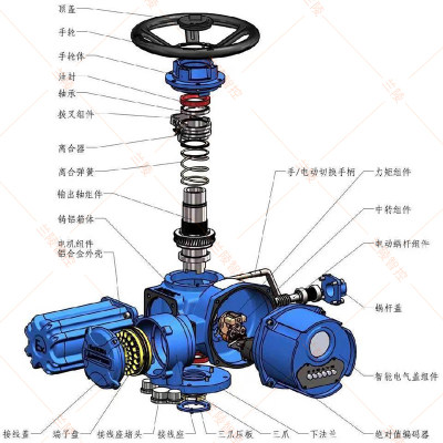 兰陵普通AK型电动执行器智能阀门开关控制器适配球阀蝶阀风阀