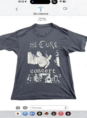 「蔡徐坤同款」The Cure 90s 治疗乐队圆筒布单缝线Vintage短袖