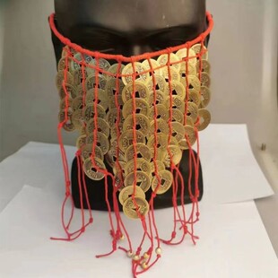 铜钱面罩万圣节诡异道仙李火旺cosplay半遮面坐忘道古风诡异面具