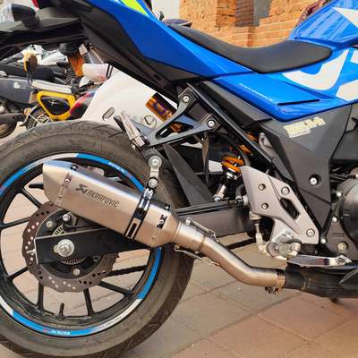 适用摩托车GSX250R排气管改装DL250中段GSX250排气消音器无损安装