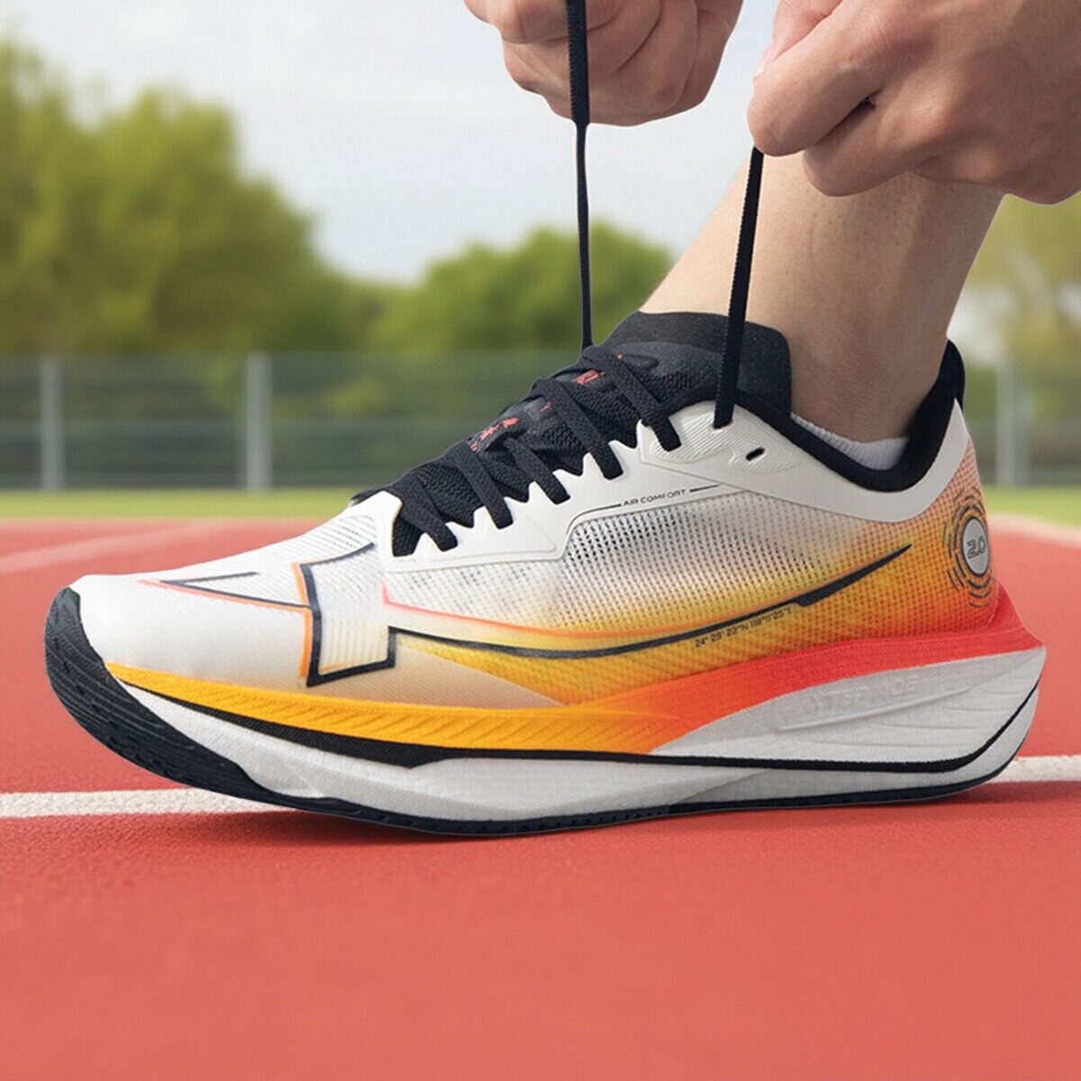 特步一体成型二代跑步鞋男鞋马拉松竞训运动鞋秋季新款网面跑鞋男