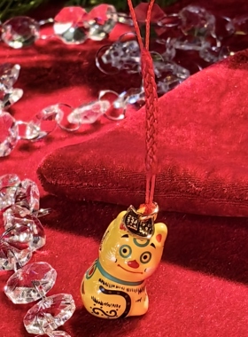 原创开运蚕猫钥匙扣铃铛