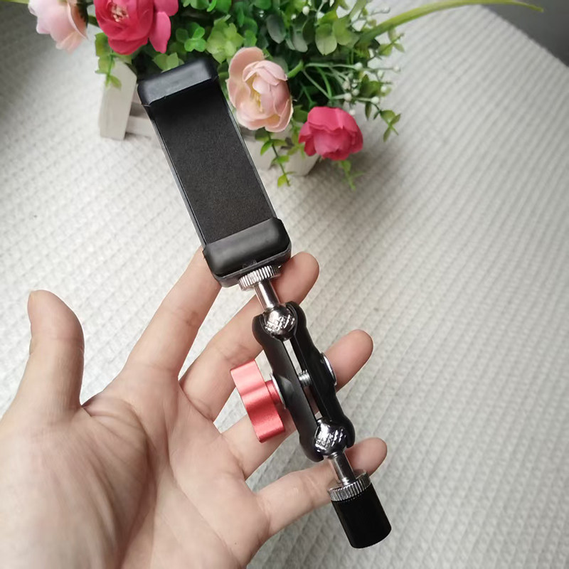 夹头替换头支架配件通用万向云台直播架配件360度转接头手机夹