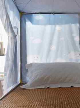 一体式床帘蚊帐学生宿舍单人女床铺遮光帘上铺窗帘上下铺大学寝室
