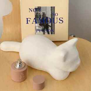 可爱猫咪小夜灯晚安氛围灯卧室创意床头灯不插电桌面摆件生日礼物