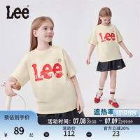 Lee兒童短袖T恤2025春夏季新款男童女童圓領上衣中大童休閑
