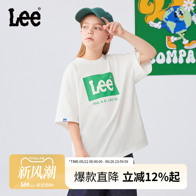Lee男女童夏季款短袖T恤2025新款