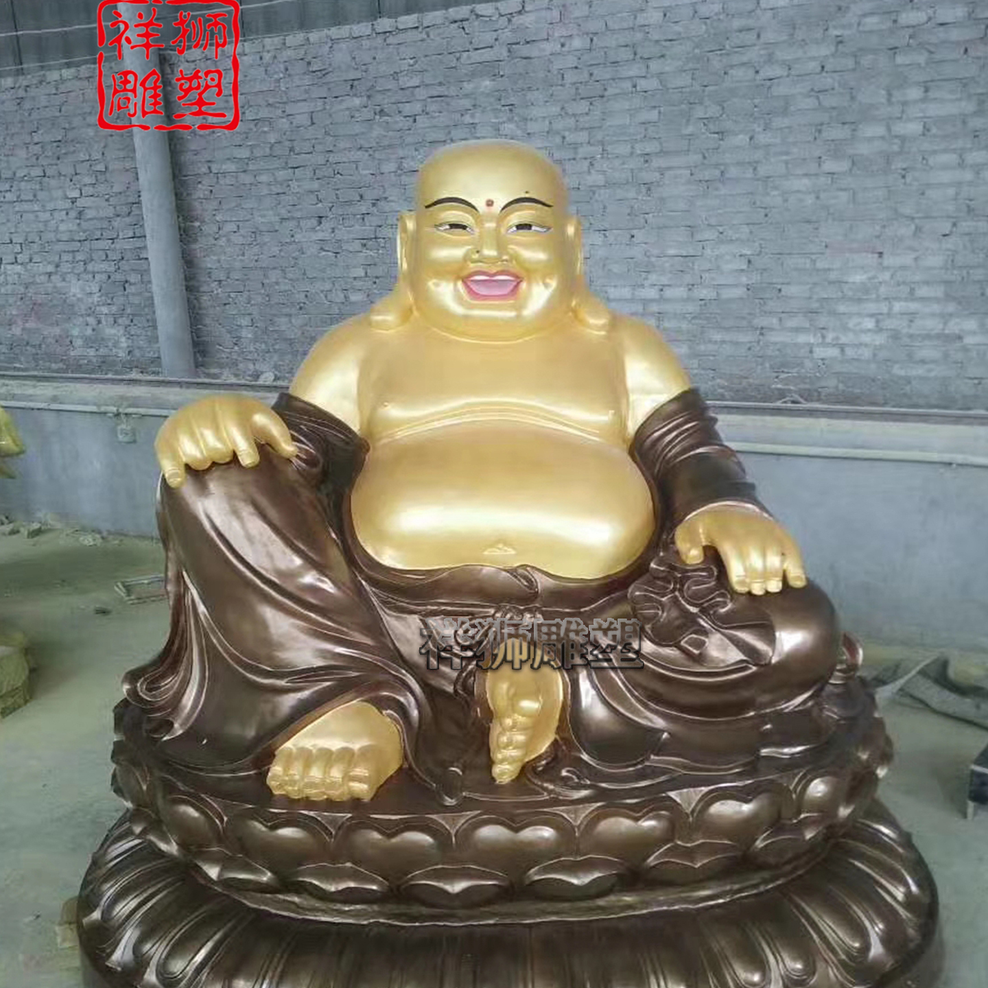 铜雕弥勒佛佛像大型摆件定制批发