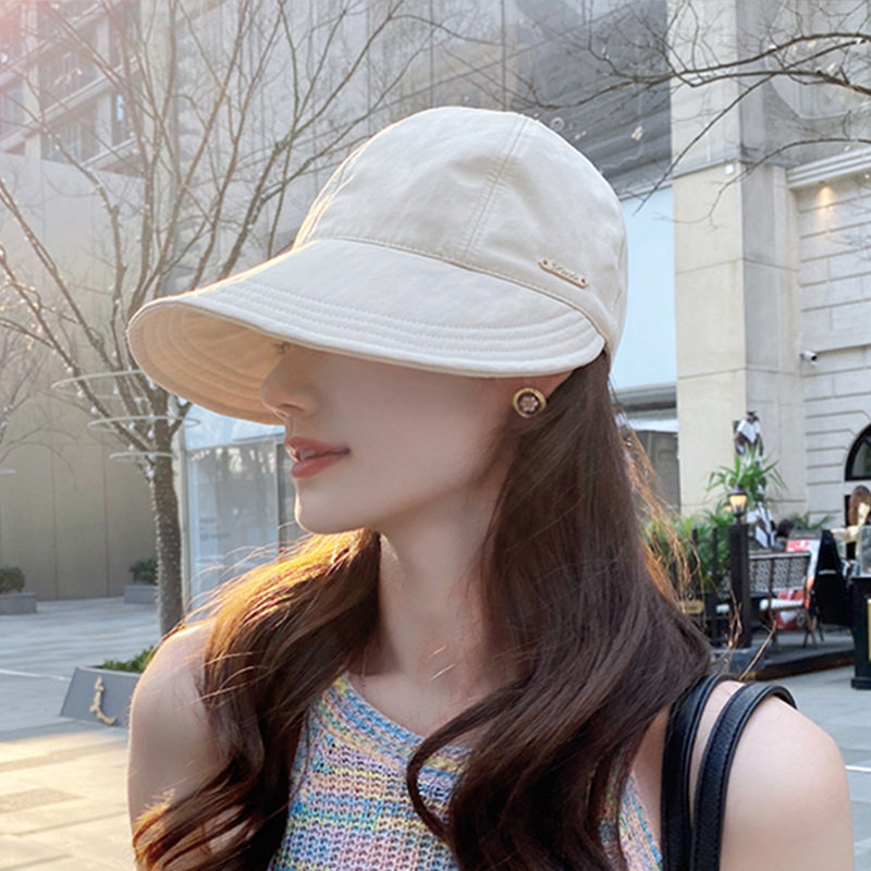 防晒帽女太阳帽子防晒遮阳帽渔夫帽洋气鸭舌帽马术帽遮脸韩版户外