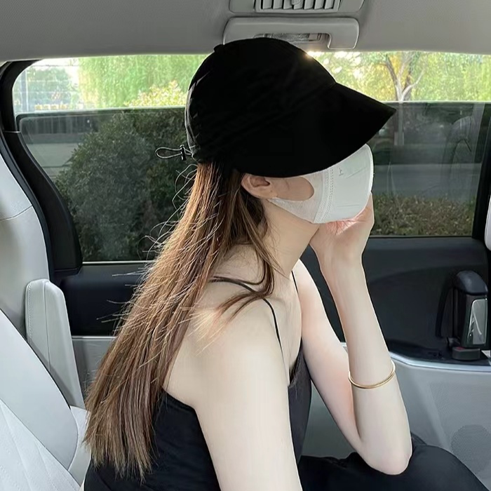 防晒帽2025洋气太阳帽遮脸遮阳帽子防紫外线女款夏凉帽渔夫帽外出