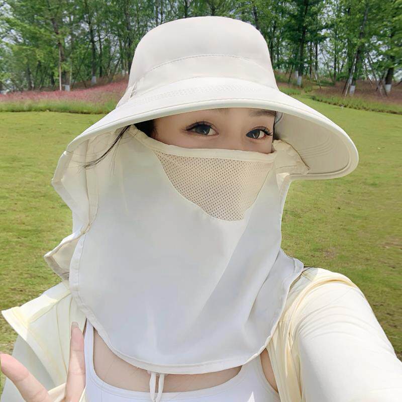 冬季遮阳防晒帽女款2025新款流行款防晒面罩全脸脸基尼防紫外线