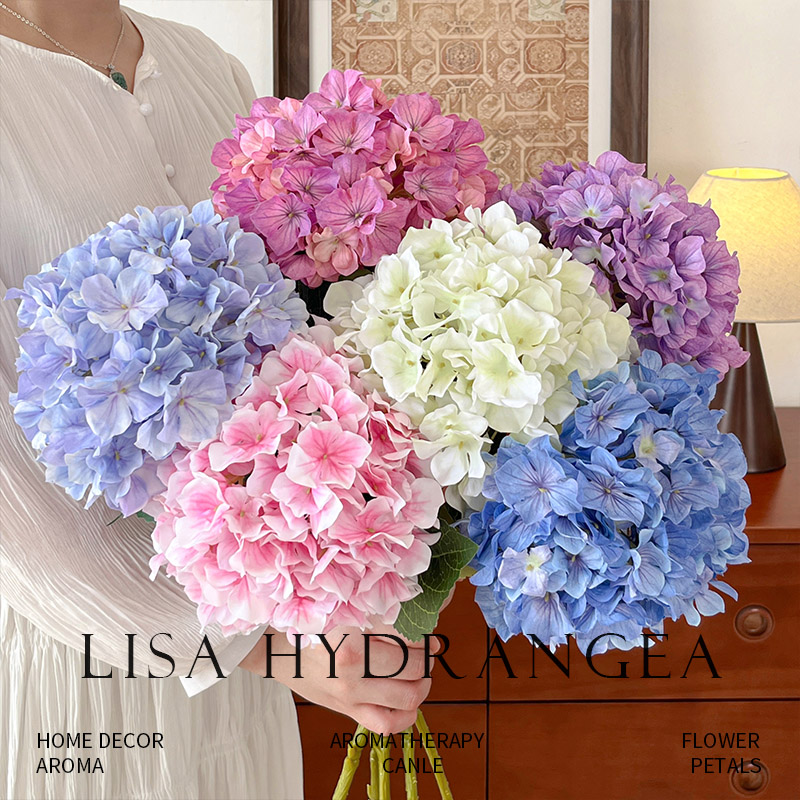 三叶60cm长枝绣球花仿真花摆设